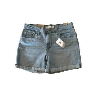 Levi's Women's Shorts Mid Length Denim Cuffed Shorts Blue Size 28 *flawed NWT